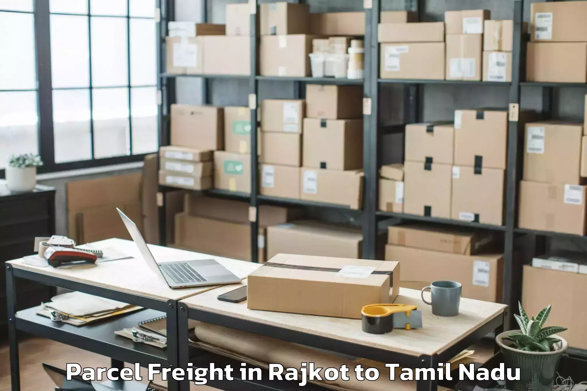 Easy Rajkot to Kadayanallur Parcel Freight Booking